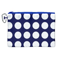 Big Dot Blue Canvas Cosmetic Bag (xl) by snowwhitegirl