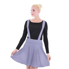 Grey Violet Suspender Skater Skirt by snowwhitegirl
