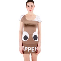 Poo Happens Short Sleeve Bodycon Dress by Vitalitee