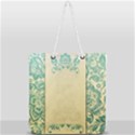 art nouveau green Full Print Rope Handle Tote (Large) View1