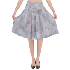 Pattern Mosaic Form Geometric Flared Midi Skirt by Nexatart