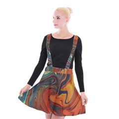 Creativity Abstract Art Suspender Skater Skirt by Nexatart