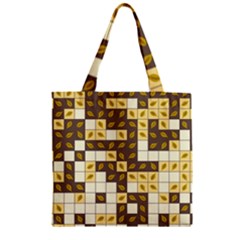 Autumn Leaves Pattern Zipper Grocery Tote Bag by linceazul
