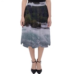Sightseeing At Niagara Falls Folding Skater Skirt by canvasngiftshop