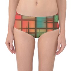 Background Abstract Colorful Mid-waist Bikini Bottoms by Nexatart