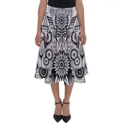 Forest Patrol Tribal Abstract Perfect Length Midi Skirt by Nexatart
