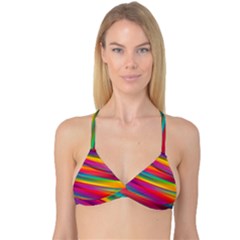 Colorful Background Reversible Tri Bikini Top by Nexatart