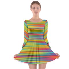 Colorful Background Long Sleeve Skater Dress by Nexatart