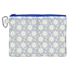 Daisy Dots Grey Canvas Cosmetic Bag (xl) by snowwhitegirl