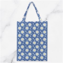 Daisy Dots Blue Classic Tote Bag by snowwhitegirl