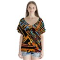 city scape V-Neck Flutter Sleeve Top View1