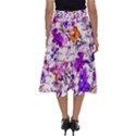 ultra violet,shabby chic,flowers,floral,vintage,typography,beautiful.feminine,girly,pink,purple Perfect Length Midi Skirt View2
