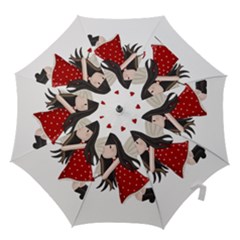 Cupid Girl Hook Handle Umbrellas (medium) by Valentinaart