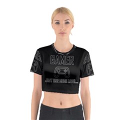 Gamer Cotton Crop Top by Valentinaart