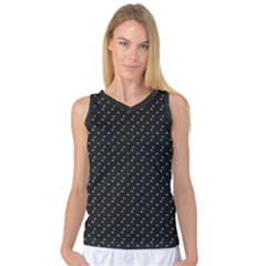 Pink Flowers On Black Women s Basketball Tank Top by snowwhitegirl