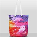 Abstract Art Background Paint Full Print Rope Handle Tote (Small) View1