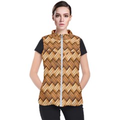 Basket Fibers Basket Texture Braid Women s Puffer Vest by Nexatart