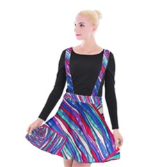 Texture Pattern Fabric Natural Suspender Skater Skirt by Nexatart