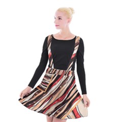 Fabric Texture Color Pattern Suspender Skater Skirt by Nexatart