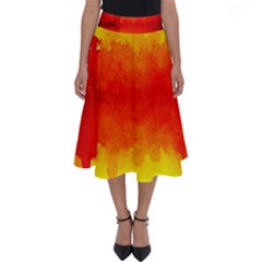 Sun Rise,city,modern Art Perfect Length Midi Skirt by NouveauDesign