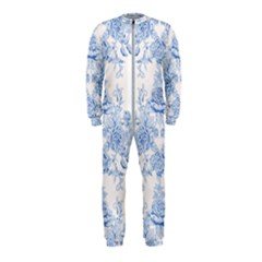 Beautiful,pale Blue,floral,shabby Chic,pattern Onepiece Jumpsuit (kids) by NouveauDesign