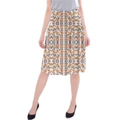 Multicolored Geometric Pattern  Midi Beach Skirt by dflcprints