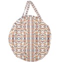 Multicolored Geometric Pattern  Giant Round Zipper Tote View1