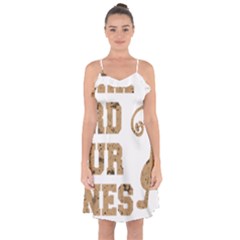 Work Hard Your Bones Ruffle Detail Chiffon Dress by Melcu