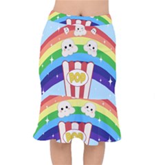 Cute Kawaii Popcorn Mermaid Skirt by Valentinaart