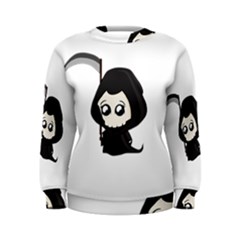 Cute Grim Reaper Women s Sweatshirt by Valentinaart