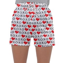 Xoxo Valentines Day Pattern Sleepwear Shorts by Valentinaart