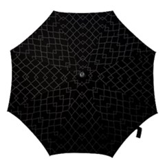 Black And White Grid Pattern Hook Handle Umbrellas (medium) by dflcprints