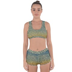 Background Cubism Mosaic Vintage Racerback Boyleg Bikini Set by Nexatart