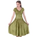 Vintage Map Background Paper Cap Sleeve Wrap Front Dress View1