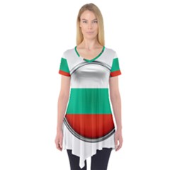 Bulgaria Country Nation Nationality Short Sleeve Tunic  by Nexatart