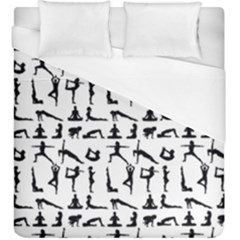 Yoga Pattern Duvet Cover (king Size) by Valentinaart