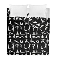 Yoga Pattern Duvet Cover Double Side (full/ Double Size) by Valentinaart