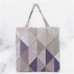 Background Geometric Triangle Grocery Tote Bag by Nexatart