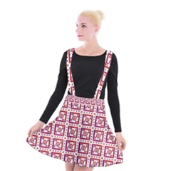 Background Abstract Square Suspender Skater Skirt by Nexatart