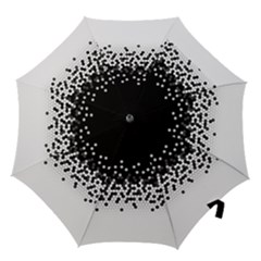 Flat Tech Camouflage Black And White Hook Handle Umbrellas (large) by jumpercat