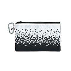 Flat Tech Camouflage White And Black Canvas Cosmetic Bag (small) by jumpercat