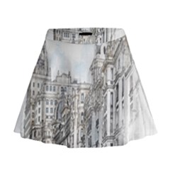 Architecture Building Design Mini Flare Skirt by Nexatart