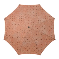 Dot Peach Golf Umbrellas by snowwhitegirl