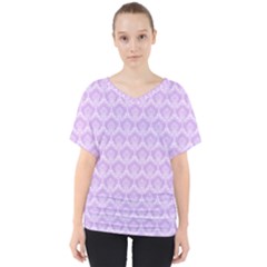 Damask Lilac V-neck Dolman Drape Top by snowwhitegirl
