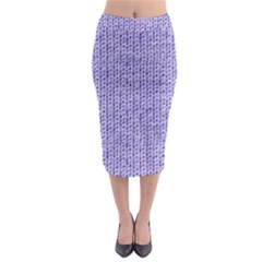 Knitted Wool Lilac Midi Pencil Skirt by snowwhitegirl