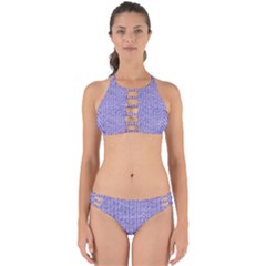 Knitted Wool Lilac Perfectly Cut Out Bikini Set by snowwhitegirl
