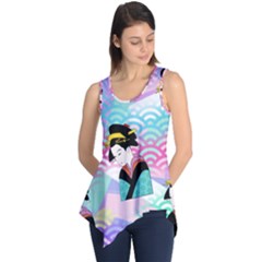 Japanese Abstract Sleeveless Tunic by snowwhitegirl