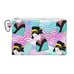 Japanese Abstract Canvas Cosmetic Bag (large) by snowwhitegirl