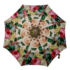 Little Girl Victorian Collage Hook Handle Umbrellas (small) by snowwhitegirl
