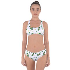 St Patricks Day Pattern Criss Cross Bikini Set by Valentinaart